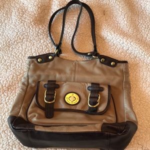 Etienne Aigner Brown/Tan Shoulder Bag